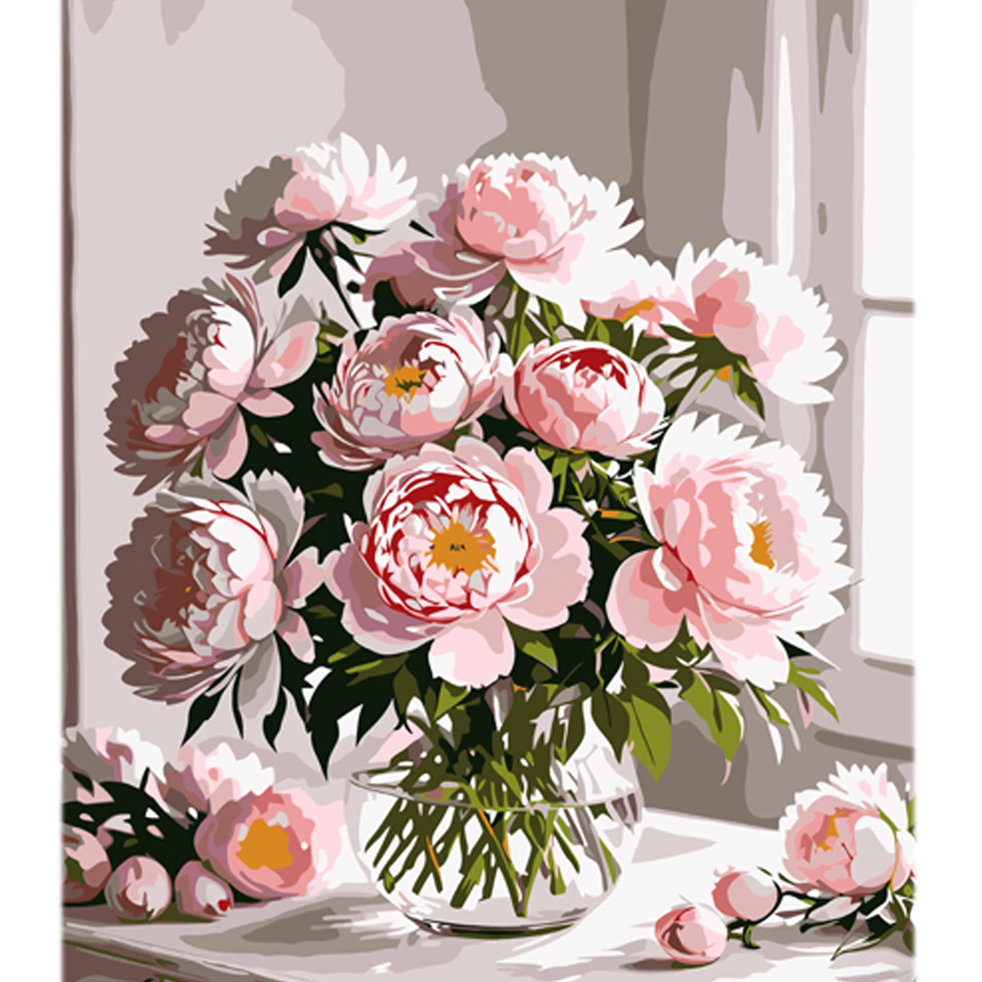 Tablou pe numere 30x40 cm "Confort floral"