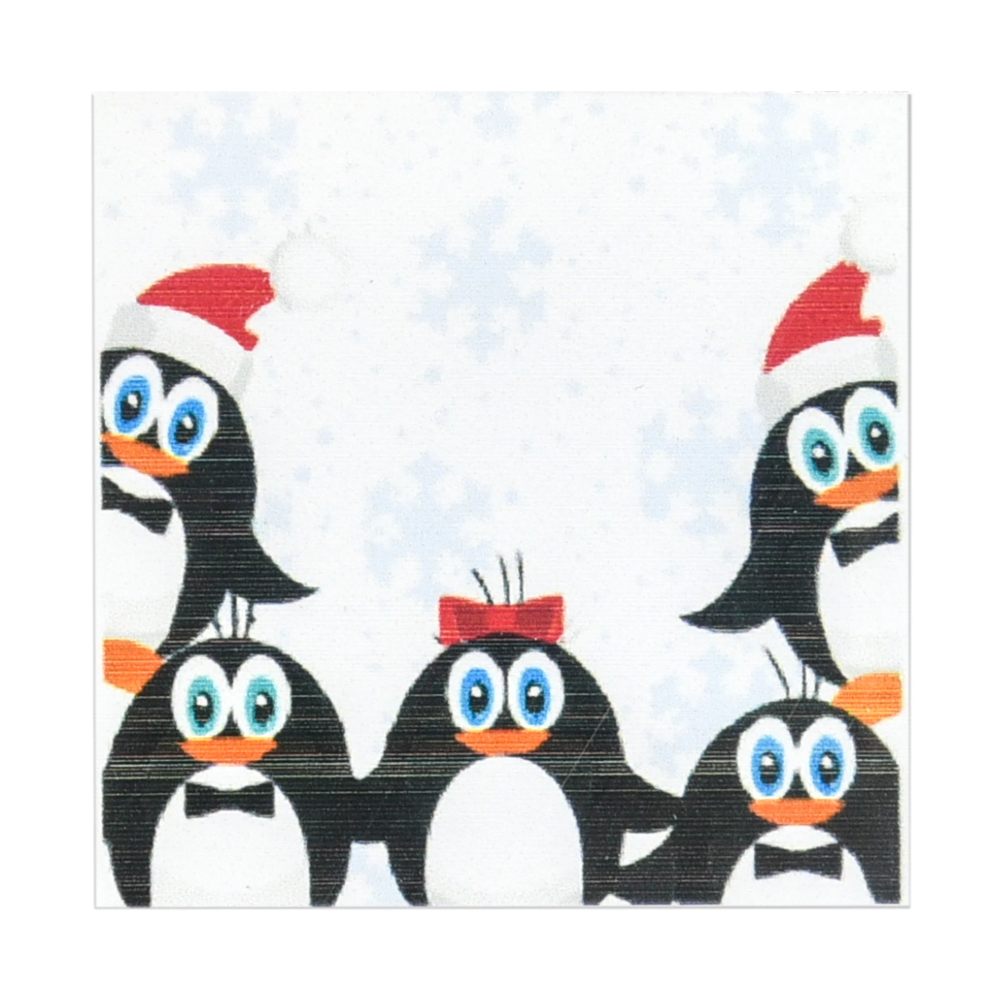 Tablou pe numere 20x20 cm ""Cinci pinguini"