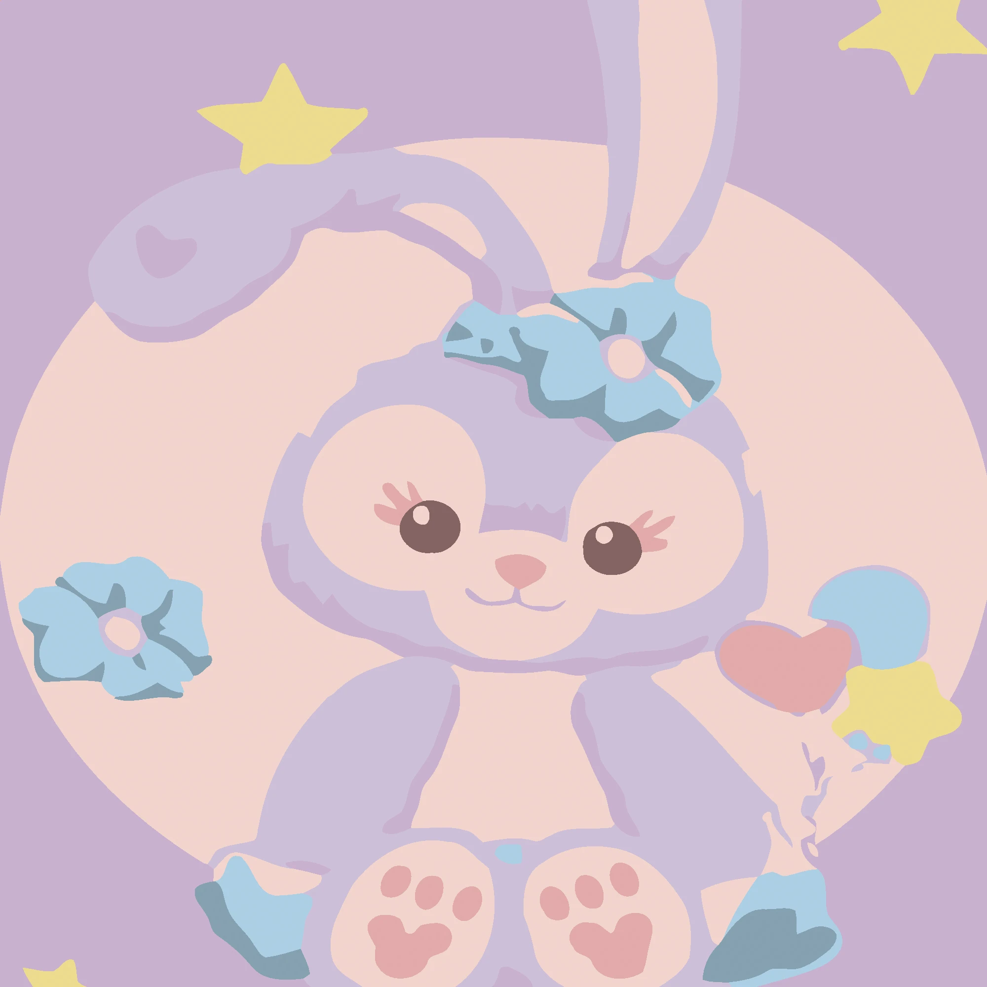 Tablou pe numere 20x20 cm ""Iepuraș drăguț"