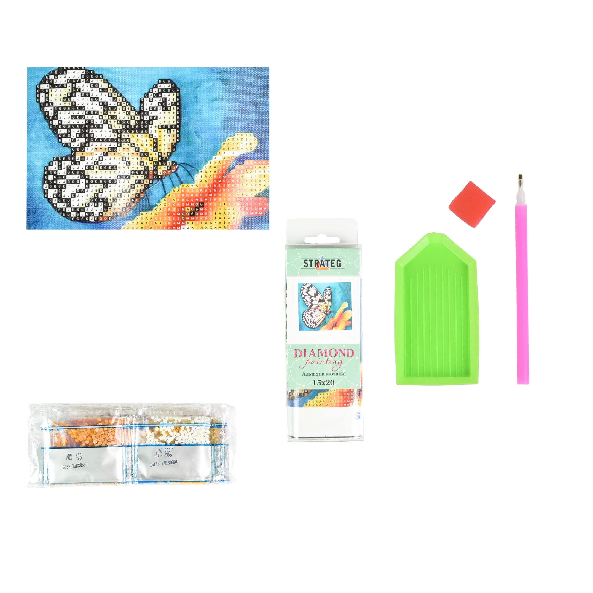 Mozaica cu Diamante 10x15 cm "Fluture fermecător"