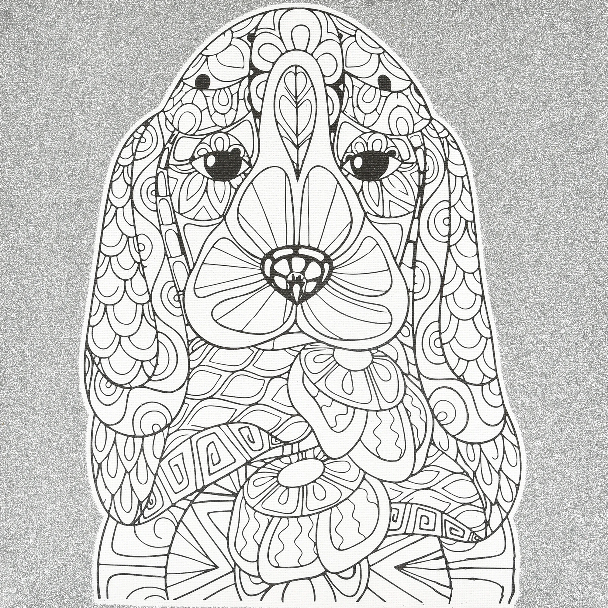 Set de desen Antistress 30x30 cm "Privirea câinelui"