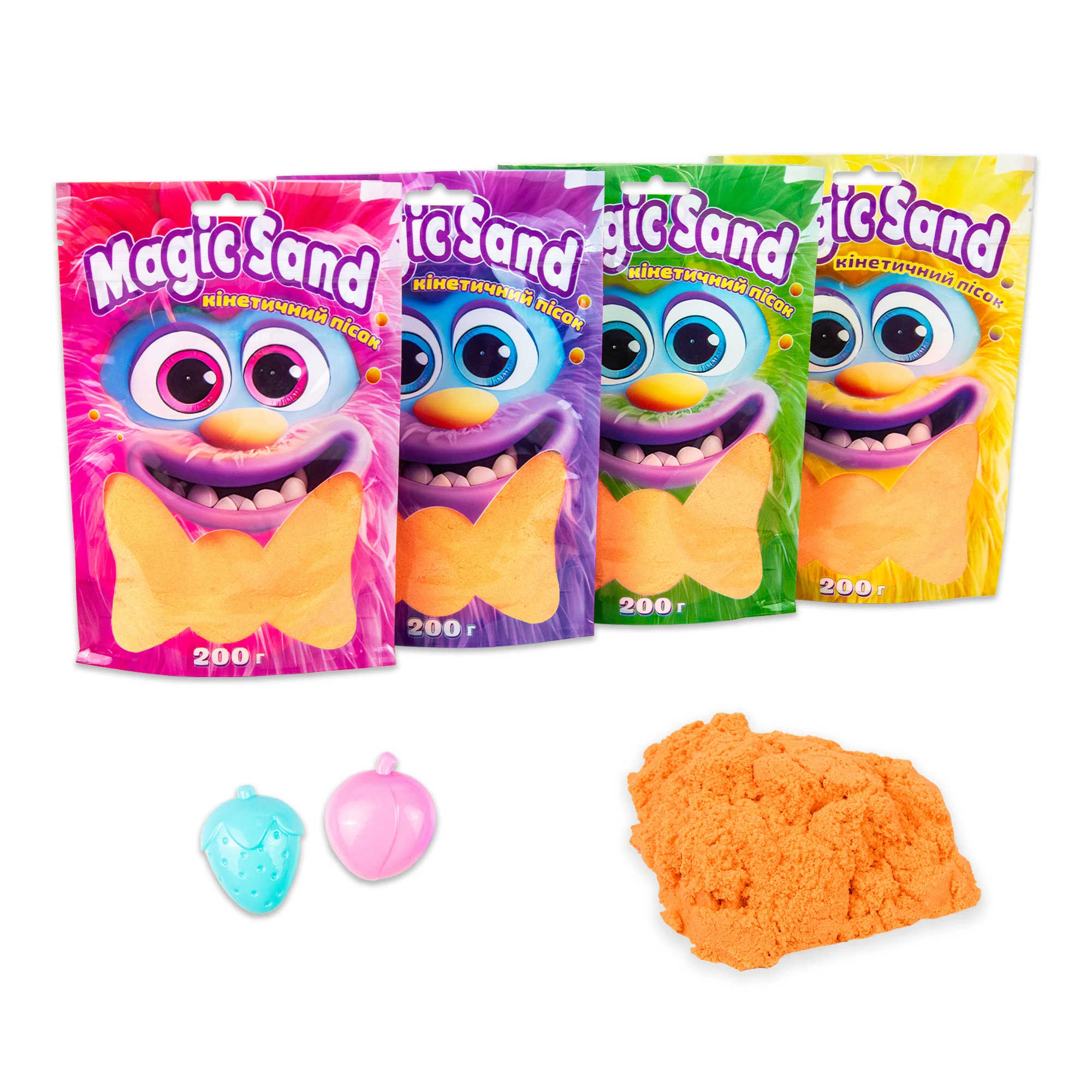 Nisip cinetic Magic sand portocaliu, 0,200 kg