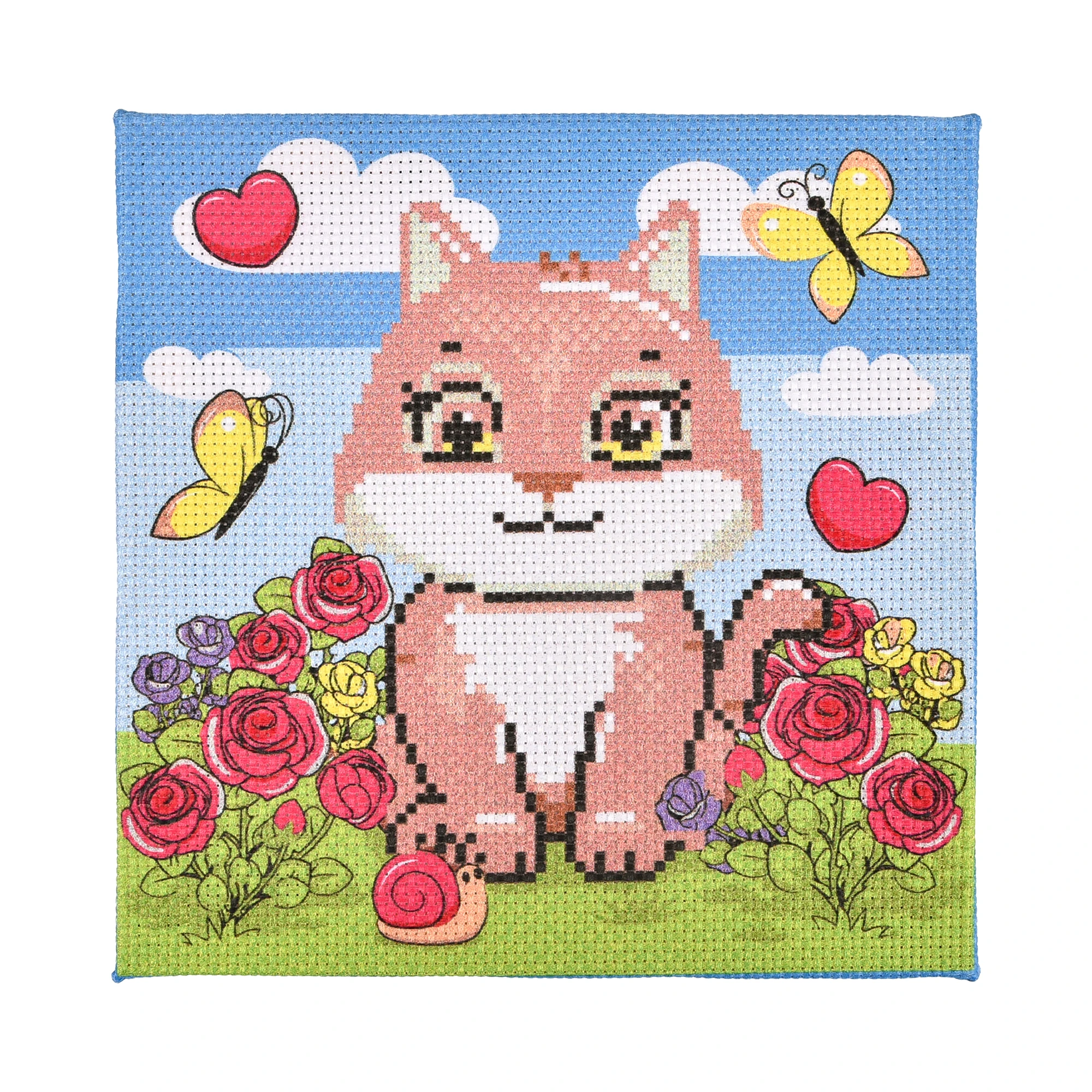 Broderie 20x20 cm "Pisoi"