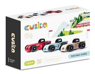 Set jucarii din lemn "Masini de curse" (3 piese)