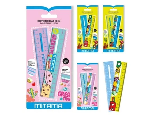 Rigla 15 cm. pu fete set 2buc.