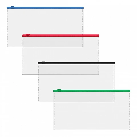 Mapa plastic A4 cu fermoar Fizzy Clear Travel,120 mcm