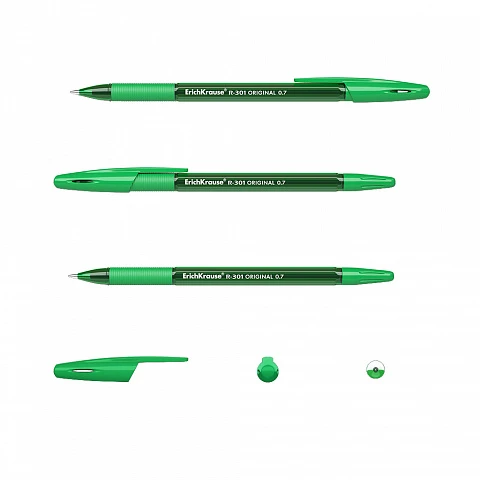 Pix cu bila ErichKrause R 301 Stik&Grip Original 0,7 mm, verde
