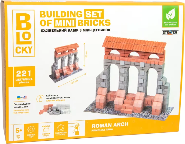 Set de constructie cu caramizi miniaturale BLOCKY - Arca romana
