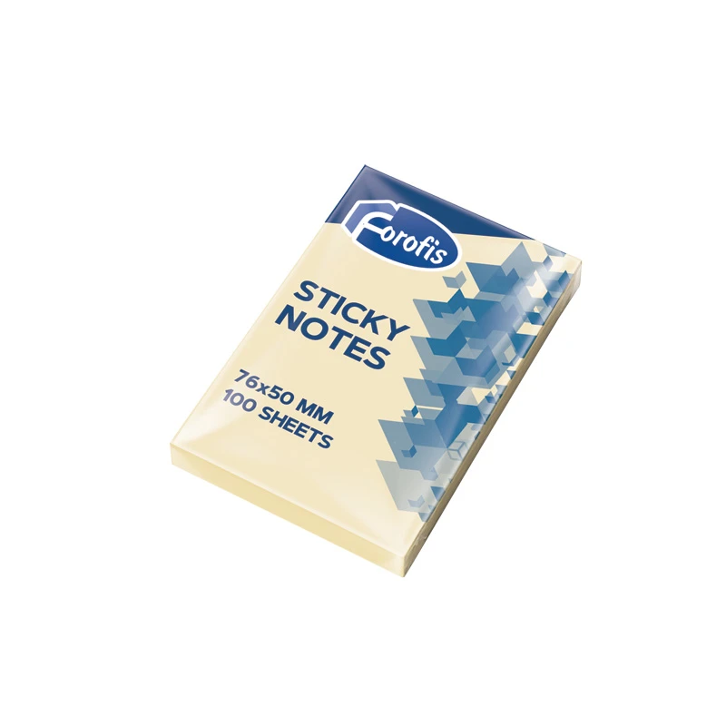 Foi pu notite 51x76mm 100 sh (galben pastel)