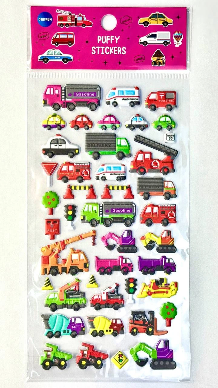 Abtibilduri decorative CARS Puffy 190x100mm