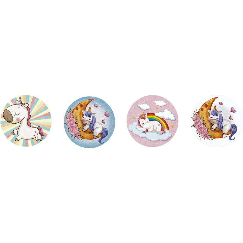 Stickere autoadezive hartie d.25mm 500buc/rulou UNICORN