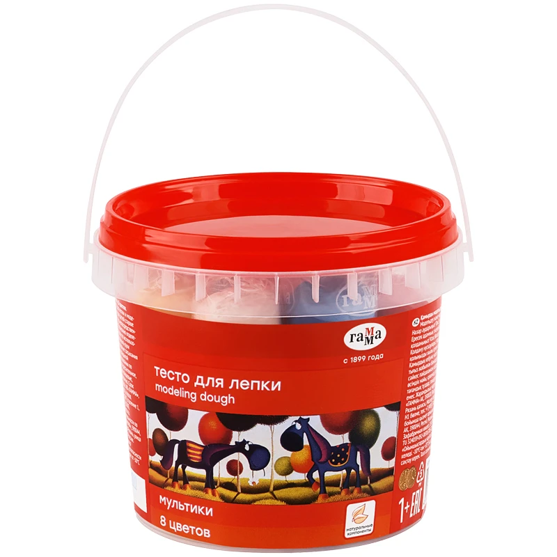 Pastă de modelat 8 cul.x25gr. în galeata "Multiki" / GAMMA