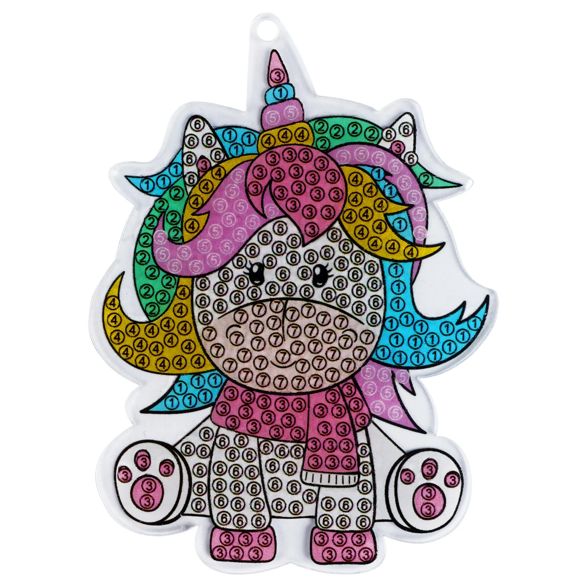 Mozaica cu Diamante-Breloc "Unicorn" ТРИ СОВЫ