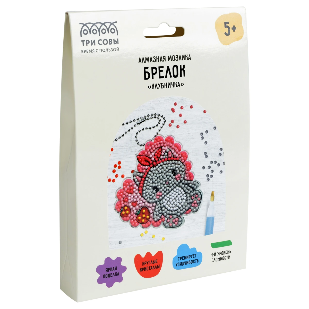 Mozaica cu Diamante-Breloc "Capsuna" ТРИ СОВЫ