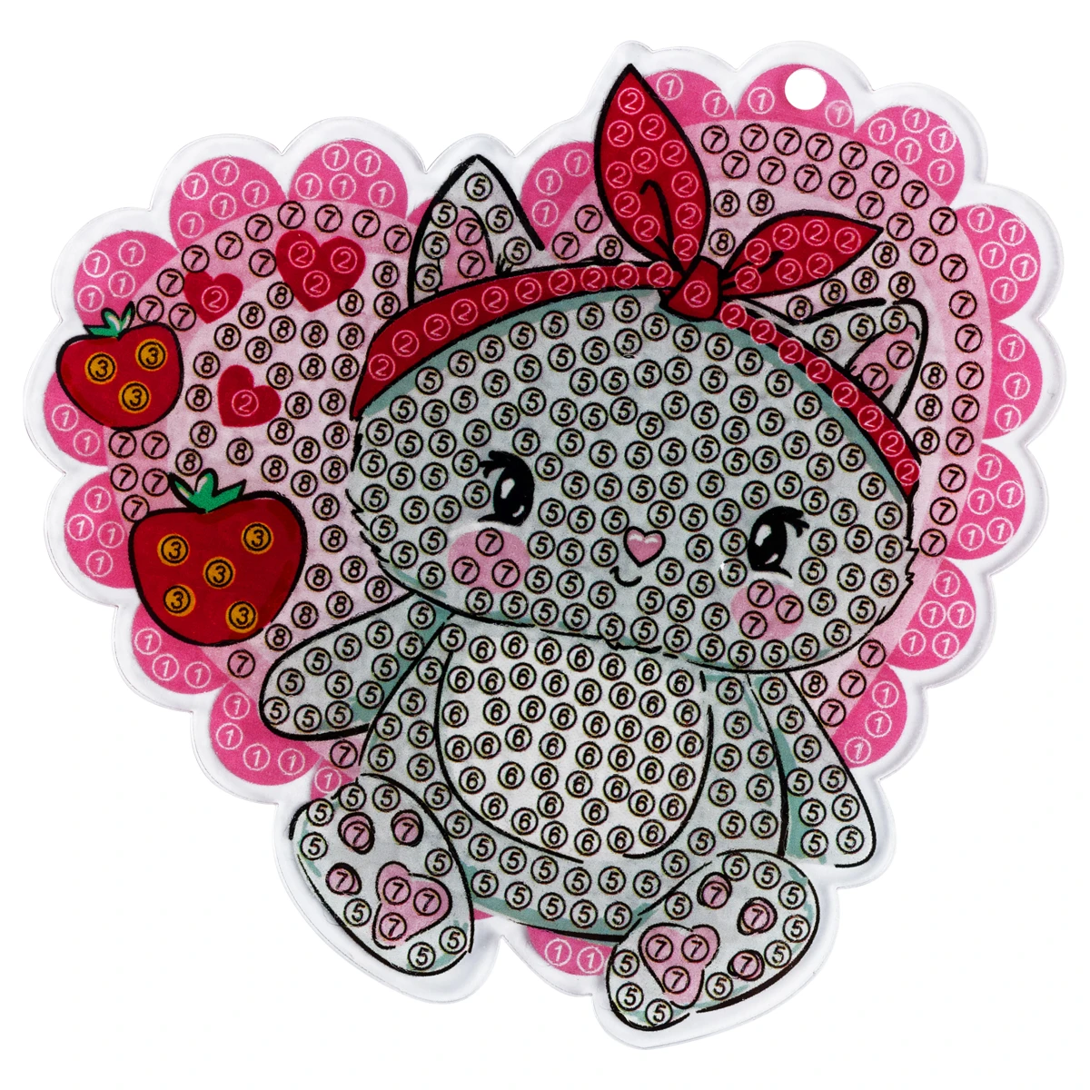 Mozaica cu Diamante-Breloc "Capsuna" ТРИ СОВЫ