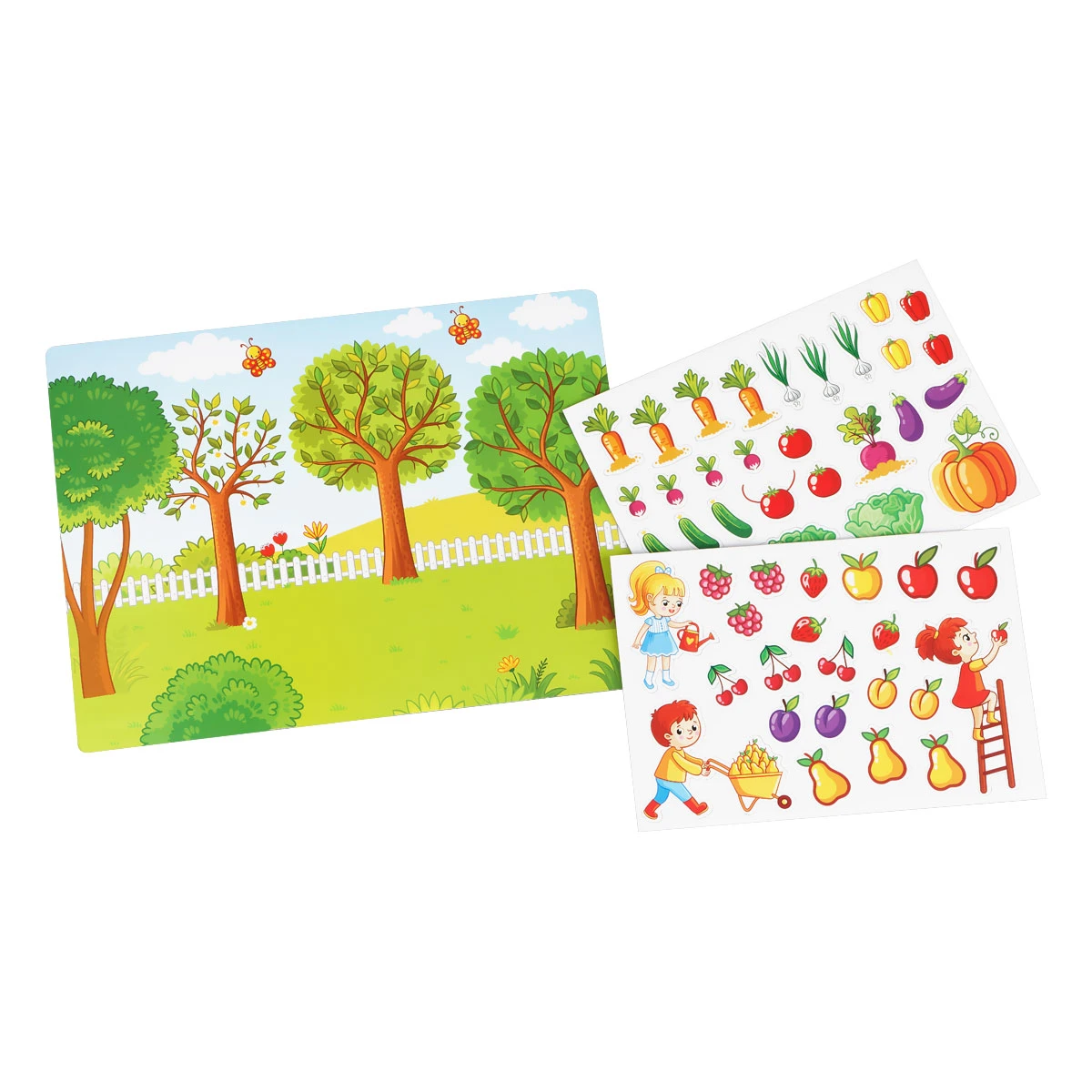 Joc educativ cu magneti "Gradina" 52el. ТРИ СОВЫ