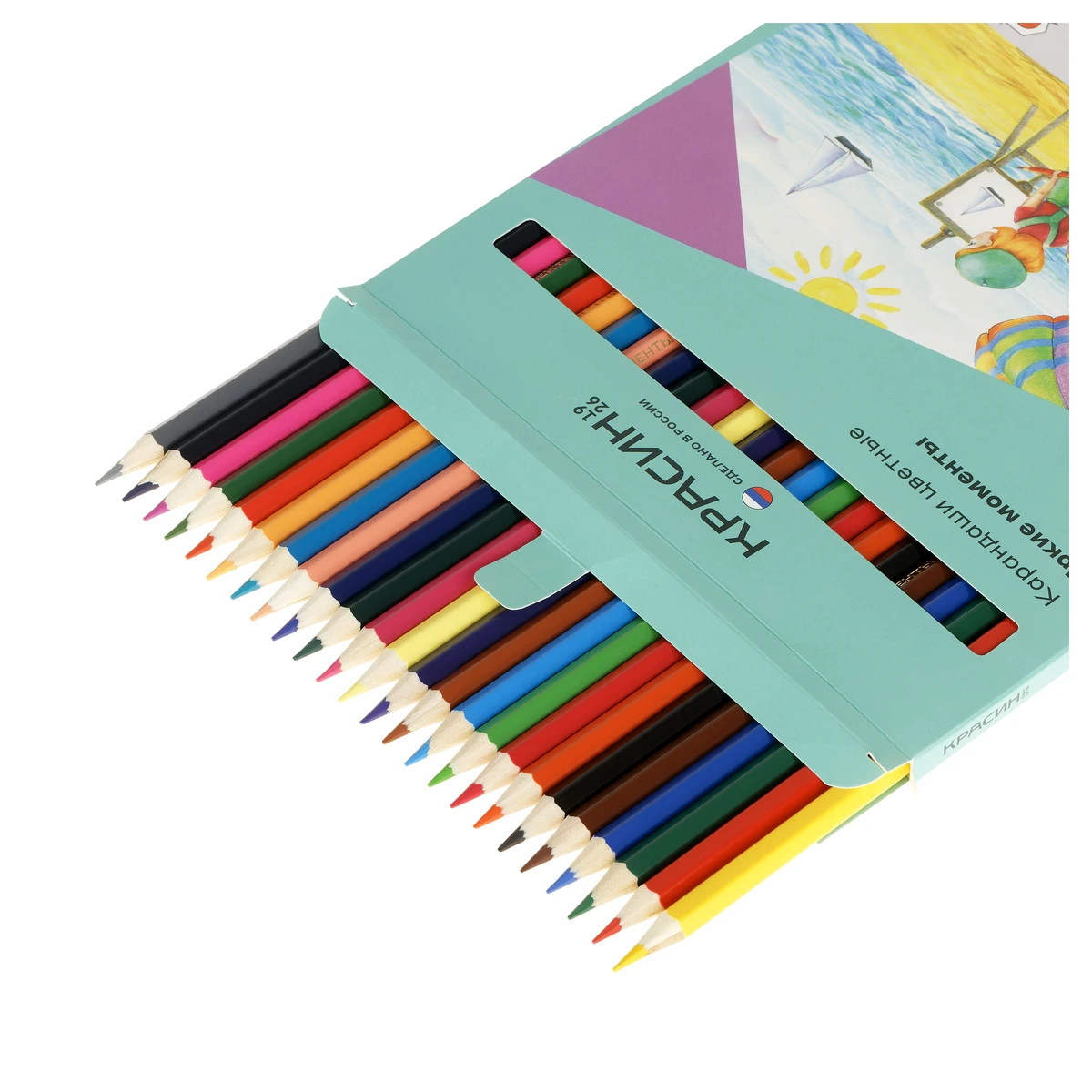 Creione colorate 24 cul. hexagonale, KRASIN