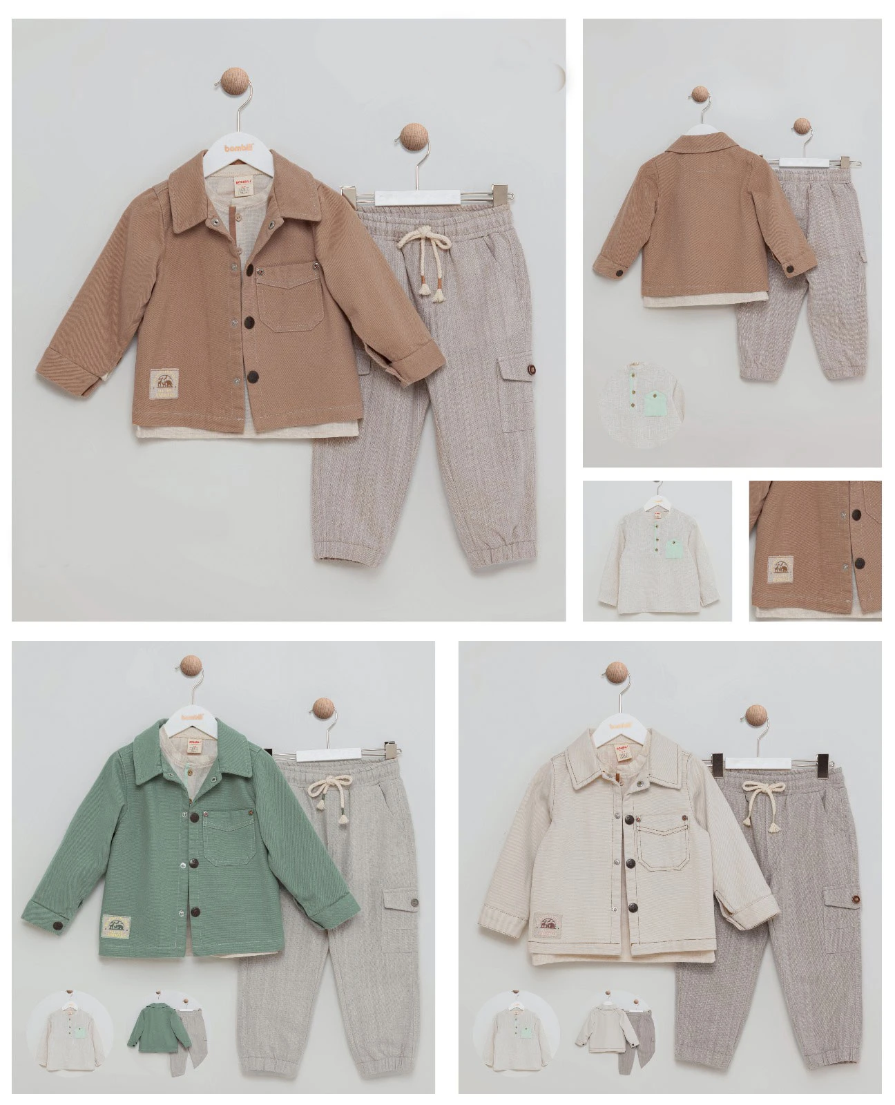 Set băieți 3 piese (jachetă, pantaloni, cămașă)