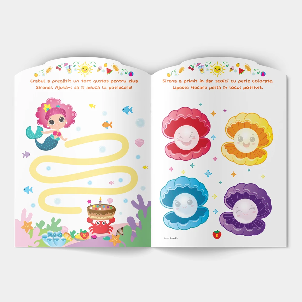 Jocuri de vara, cu autocolante (3+)