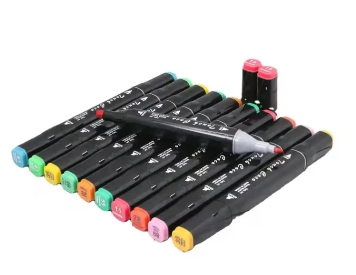 Marker varf dublu set 80 cul. textil