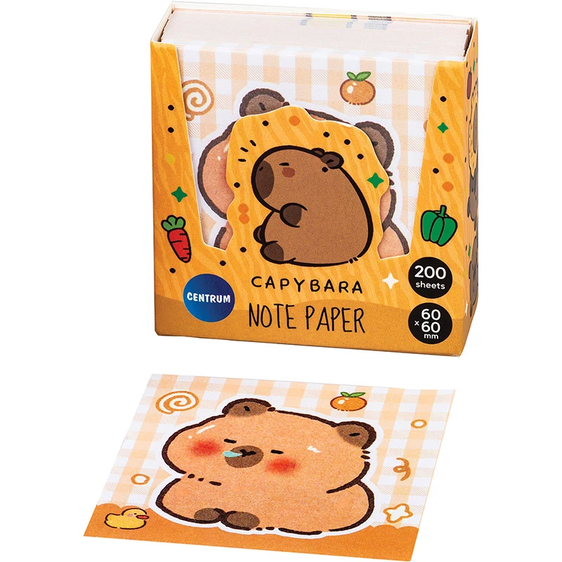 Foi pentru notite 60x60mm, 200foi, CAPYBARA