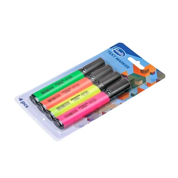 Marker evidentiator set 4buc.(galben,roz,verde orange)