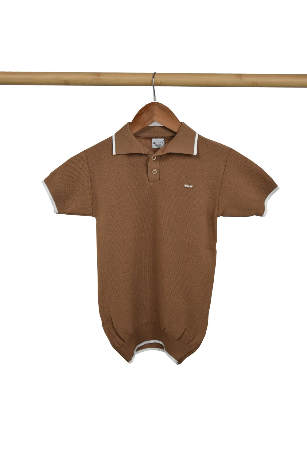 Tricou polo premium maro baieti