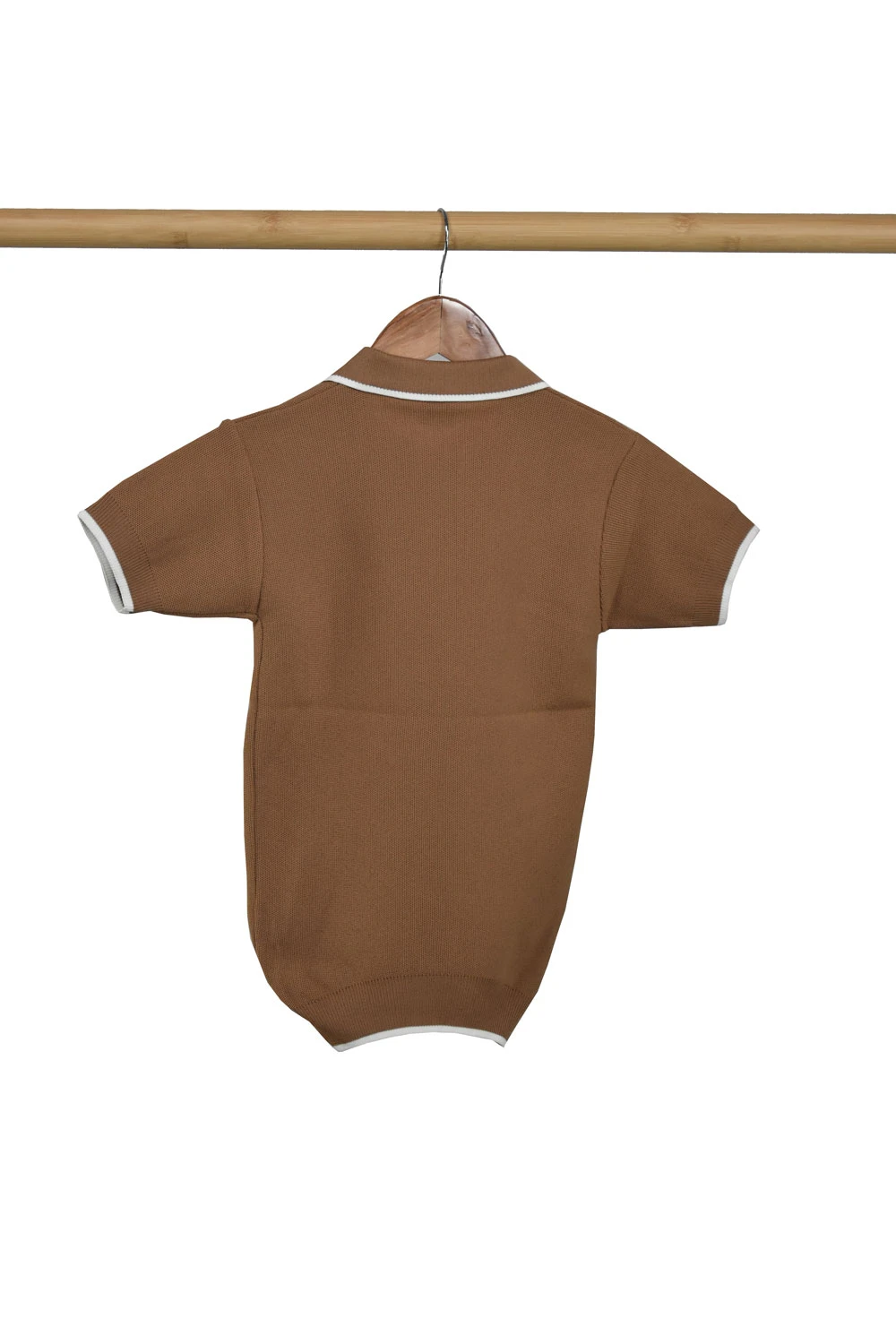 Tricou polo premium maro baieti