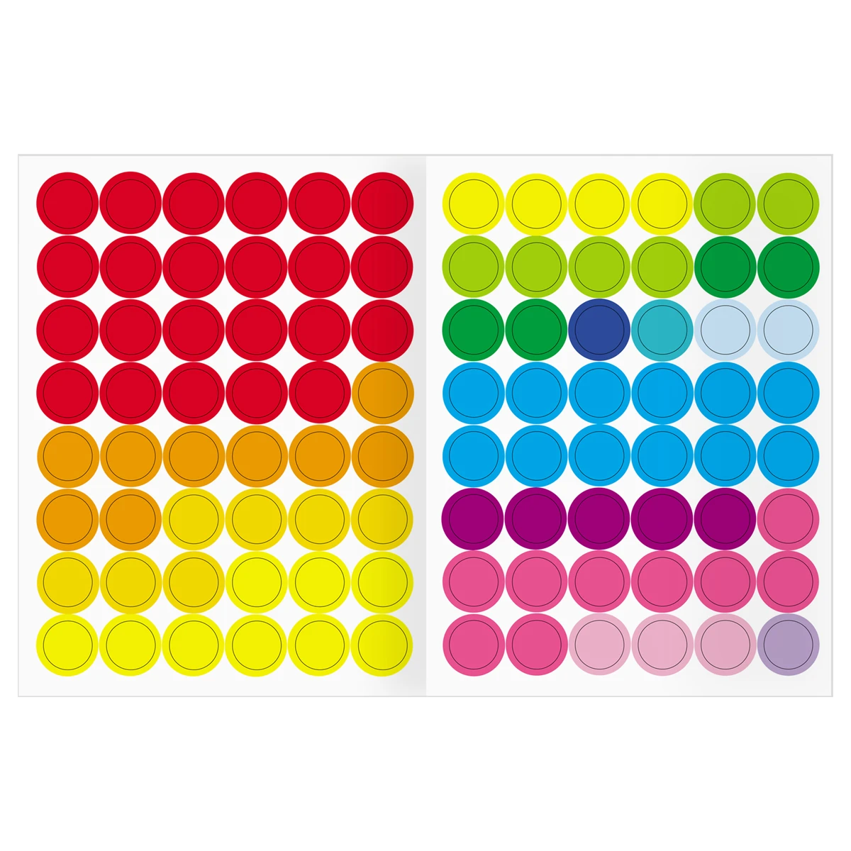 Книжка с наклейками А4 "Наклейки-кружочки. Выпуск 1/3", 8 стр.