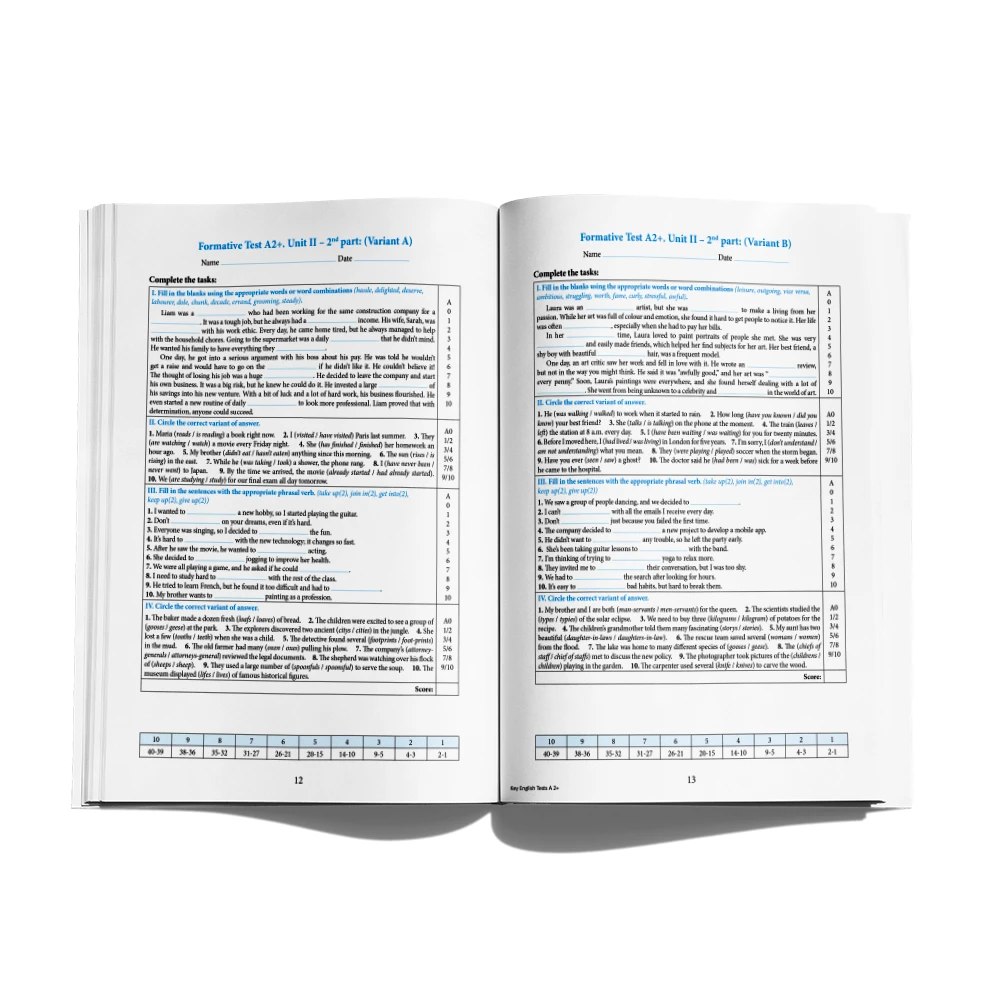 English Tests. Level A2 +  (cl.9)