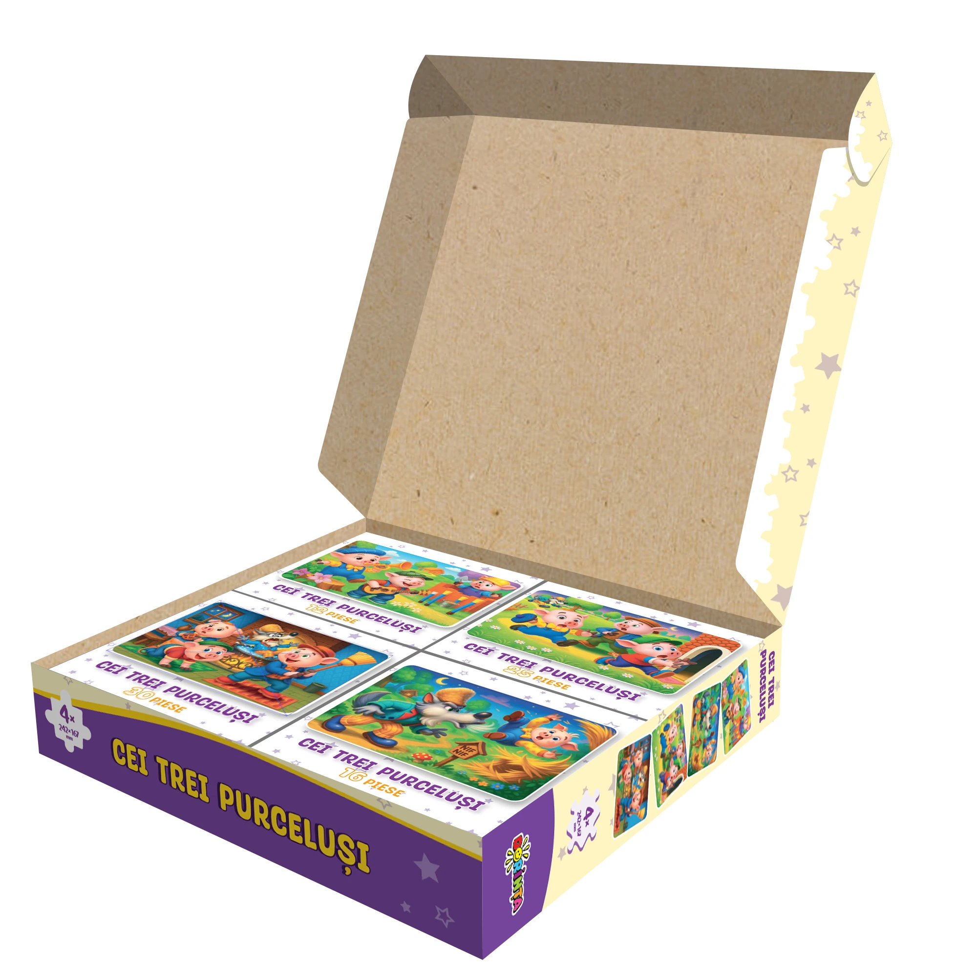 Puzzle 4in1, Cei trei purcelusi