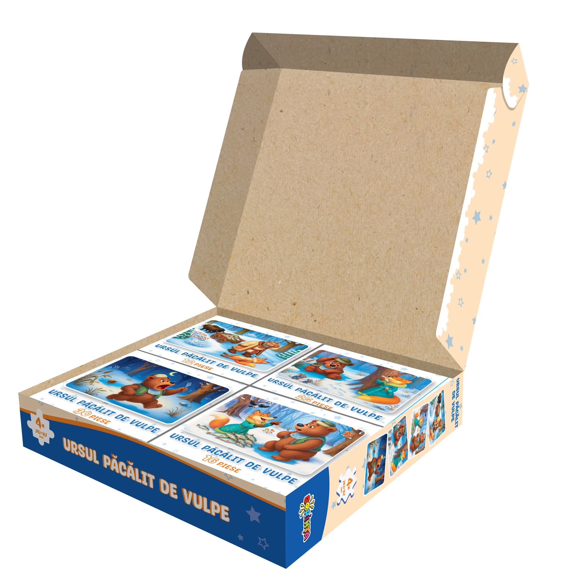 Puzzle 4in1, Ursul pacalit de vulpe