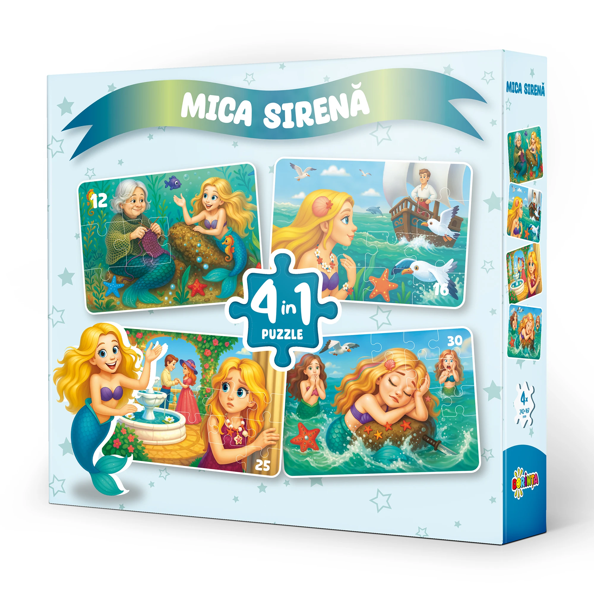 Puzzle 4in1, Mica Sirena