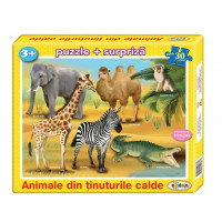 Puzzle Animale din ținuturile calde 30ps.