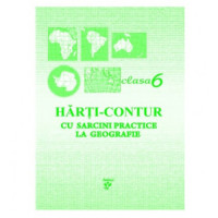 Hărți contur cu sarcini practice la geografie cl.6