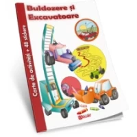 Activități+stickere - Buldozere și excavatoare