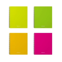 Carnet cu spira ErichKrause® Neon, asortiment, А5+, 60 file, mate, cop. plasatic