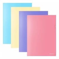 Mapa transparenta ErichKrause® Glossy Pastel, A4, 180 mcm, opaque, asortiment