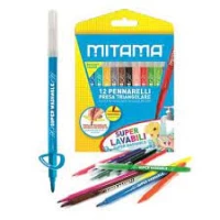 Carioci lavabile triangulare 3 mm, set 12 cul