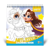 Anti-stress. Coloring book. Happy