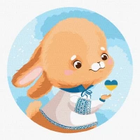 Tablou pe numere "Bunny" 30x30 cm KHO2405