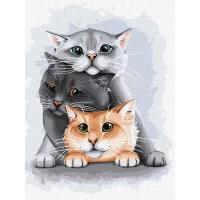 Tablou pe numere "Prieteni Micii" 30x40cm KHO4258