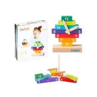 Set de constructie din blocuri de lemn «Ceas»(10piese)