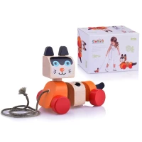 Jucarie din lemn pe sfoara "Pisicuta"