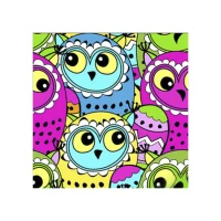 Mozaica cu Diamante 30x30 cm "Bufnițe Colorațe"