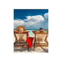 Mozaica cu Diamante 30x40 cm "Odihna pe Plaja"