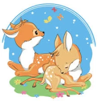 Tablou pe numere 30x30 cm "Cerbi" /Strateg ES038