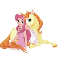 Tablou pe numere 30x30 cm "Fetita cu Unicorn"