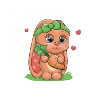 Tablou pe numere 30x30 cm "Iepuras Dragut"