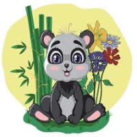 Tablou pe numere 30x30 cm "Panda"